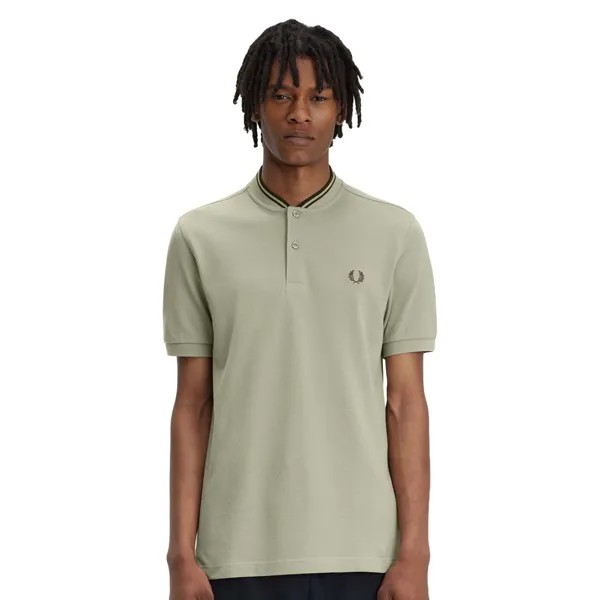 Поло Fred Perry Bomber Collar, серый
