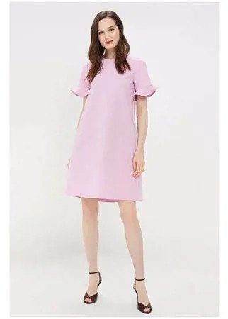 Платье Baon, свободный силуэт, мини, карманы, размер M, фиолетовый, розовый