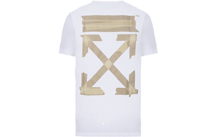 Футболка Slim Fit Tape Arrows белая/бежевая Off-White