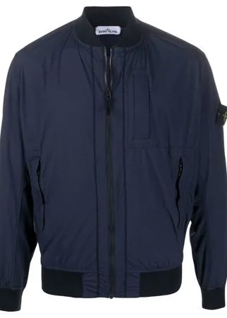 Stone Island бомбер с нашивкой-логотипом