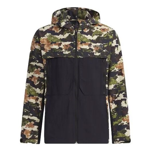 Куртка Adidas Terrex Festiv Aop Wb Outdoor Sports Camouflage Splicing Hooded Brown, Камуфляж