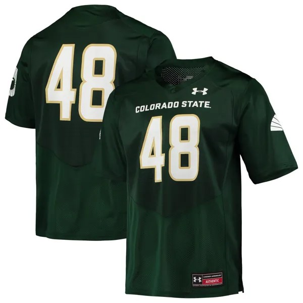 Мужская футболка Under Armour #48 зеленого цвета Colorado State Rams, реплика, футбольная майка