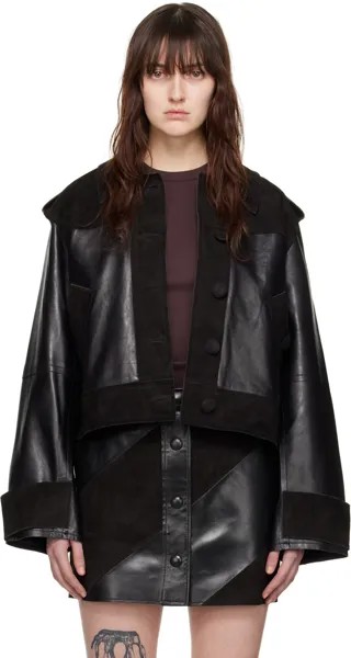 Черная кожаная куртка Corinne Stand Studio