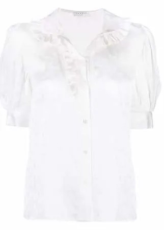 SANDRO блузка с оборками и цветочным принтом