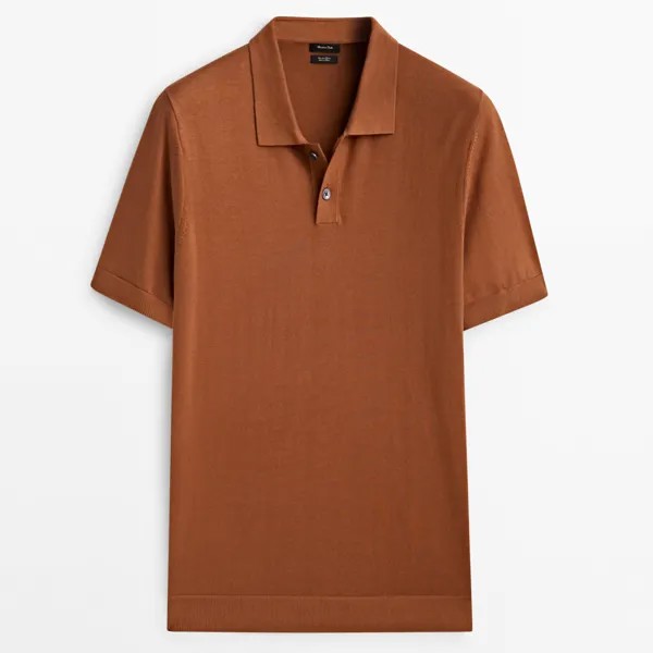 Футболка-поло Massimo Dutt Short Sleeve Cotton, терракотовый