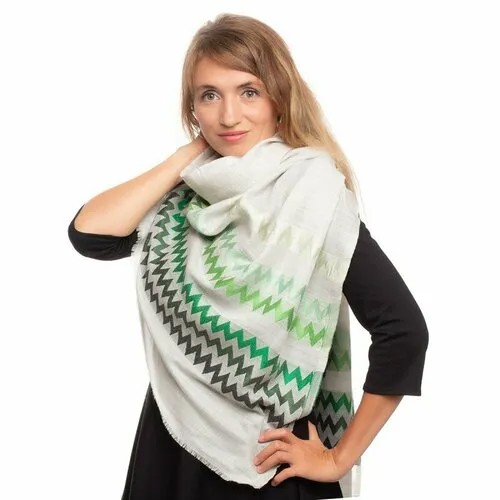 Палантин PASHMINA EMPORIUM, серый, золотой
