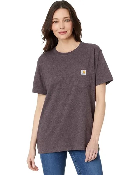 Футболка Carhartt WK87 Workwear Pocket Short Sleeve, цвет Blackberry Heather