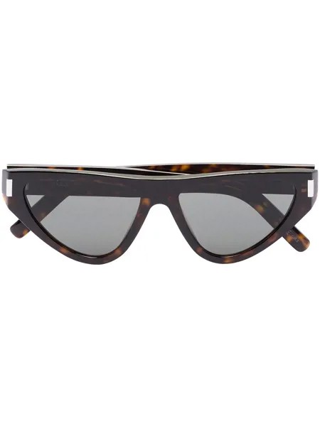Saint Laurent Eyewear солнцезащитные очки в оправе черепаховой расцветки