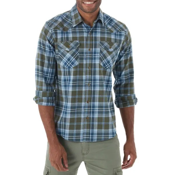 Мужская тканая рубашка с длинным рукавом Wrangler, размеры XL Slim Fit, новинка