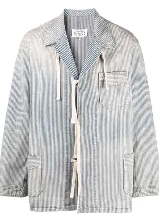 Maison Margiela вельветовая куртка-рубашка с завязками