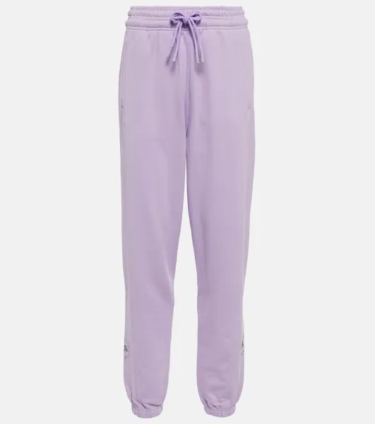 Хлопковые спортивные штаны Adidas By Stella Mccartney, фиолетовый