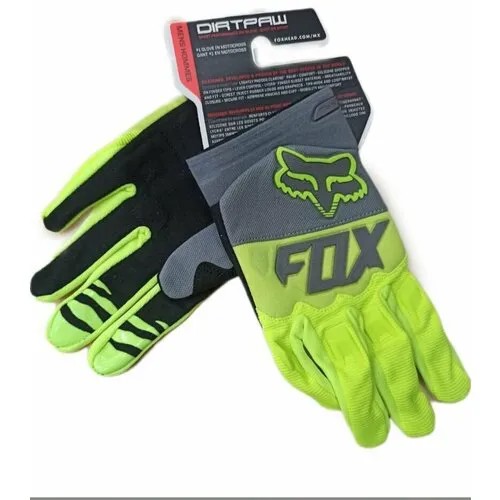 Перчатки FOX, размер XL, серый, зеленый
