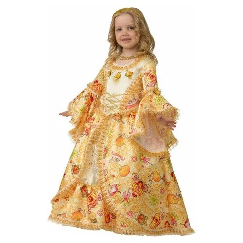 Платье карнавальное Золушка (платье, подъюбник, диадема), размер 104