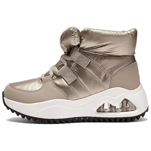 Зимние ботинки женские золотые Skechers