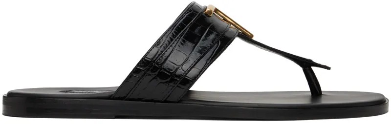 Черные сандалии Croc Brighton Tom Ford