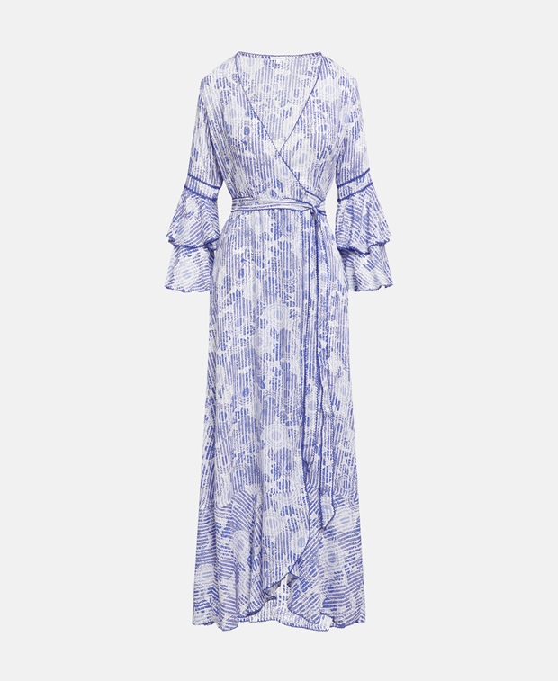 Платье с запахом Poupette St Barth, синий