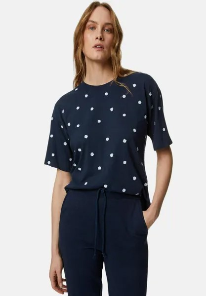 Футболка с принтом Pure Embroidered Marks & Spencer, цвет navy mix