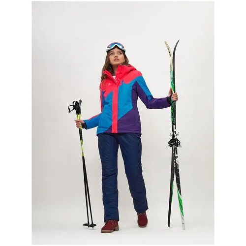 Горнолыжный комплект с полукомбинезоном MTFORCE, зимний, силуэт полуприлегающий, карманы, карман для ски-пасса, капюшон, мембранный, утепленный, водонепроницаемый, размер M, розовый