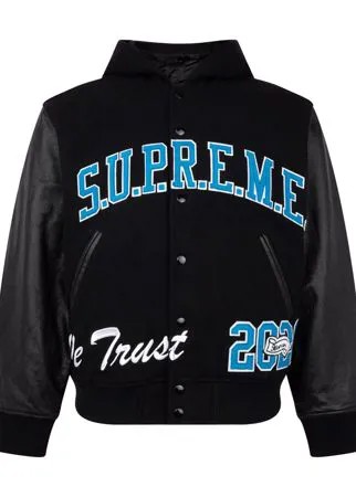 Supreme бомбер King с капюшоном
