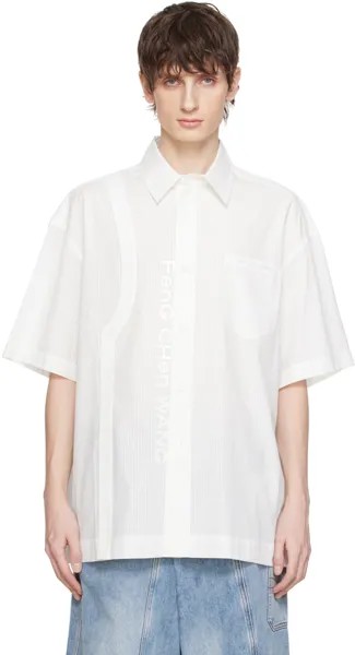 Белая полосатая рубашка Feng Chen Wang