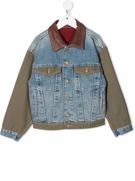 Diesel Kids джинсовая куртка со вставками