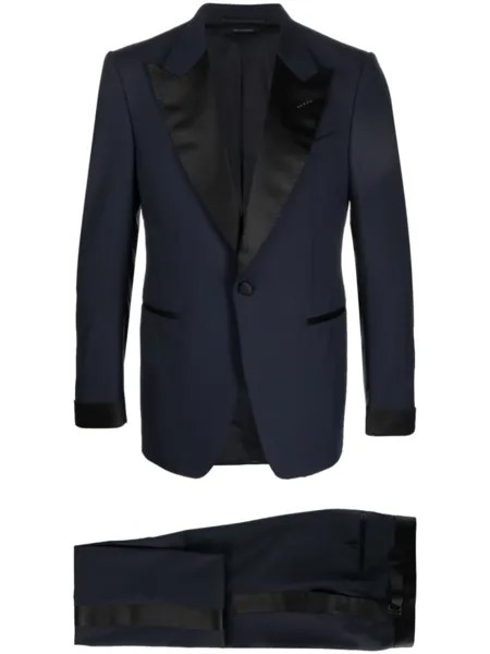Вечерний костюм с однобортным пиджаком TOM FORD, синий