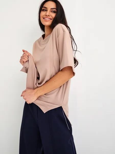 Футболка женская Peche Monnaie PM 237 бежевая 3XL