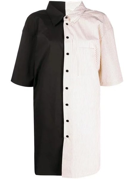 MM6 Maison Margiela платье-рубашка в стиле колор-блок в полоску