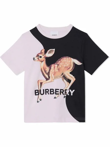 Burberry Kids футболка с принтом Montage