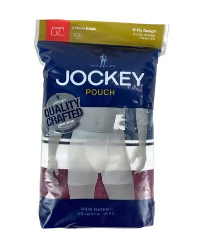 НОВЫЕ трусы-боксеры Jockey Pouch 2 H-Fly Cotton Stretch Classic Fit Mens Size 2XL