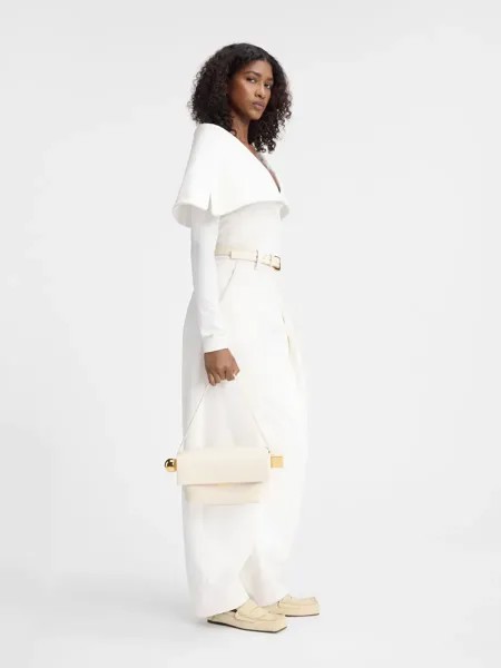 Жакет с драпированным воротником Весте Джакка Jacquemus, белый