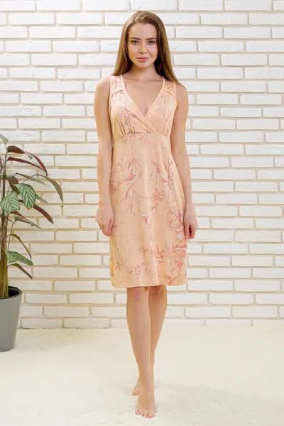Ночная сорочка женская LikaDress 6576 оранжевая 44