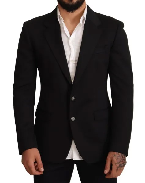 Куртка-блейзер DOLCE - GABBANA Черное хлопковое пальто приталенного кроя IT50/ US40 /L Рекомендуемая розничная цена 1400 долларов США