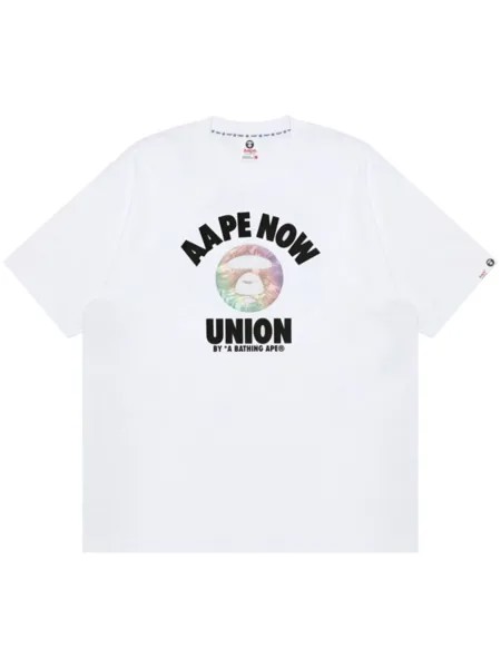 Футболка с логотипом AAPE BY *A BATHING APE, белый