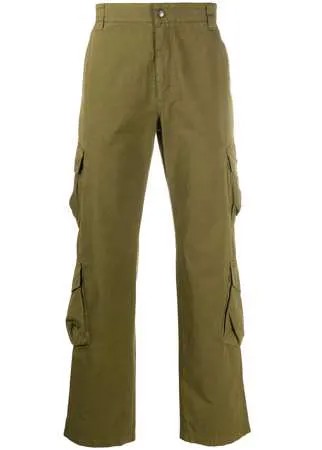 Kenzo брюки карго с карманами