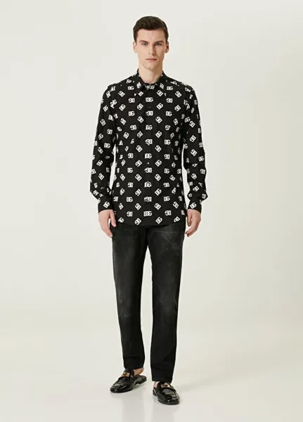 Джинсы с потертостями Dolce&Gabbana, черный