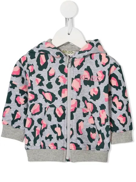 Kenzo Kids худи на молнии с вышитым логотипом