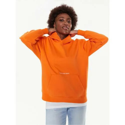 Худи Calvin Klein Jeans, размер L [INT], оранжевый
