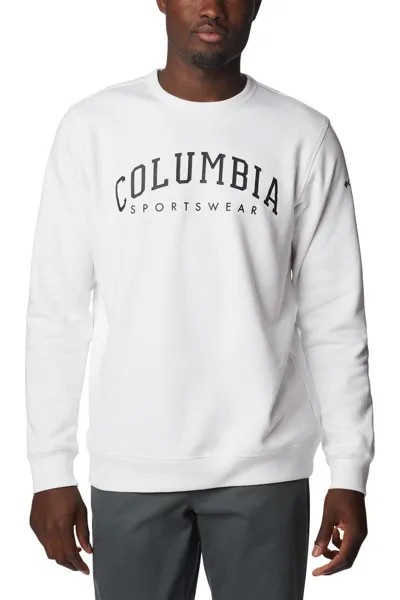 Мужской свитшот с круглым вырезом и логотипом Columbia Columbia, белый