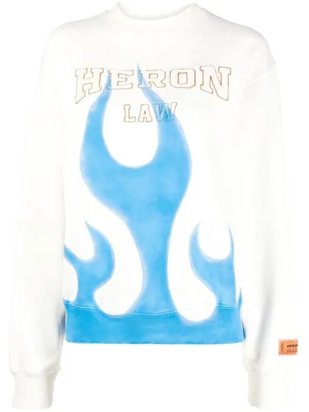 Heron Preston толстовка с круглым вырезом и принтом, белый