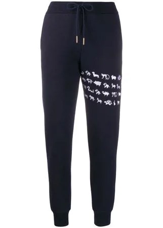 Thom Browne спортивные брюки Animal Icon с полосками 4-Bar