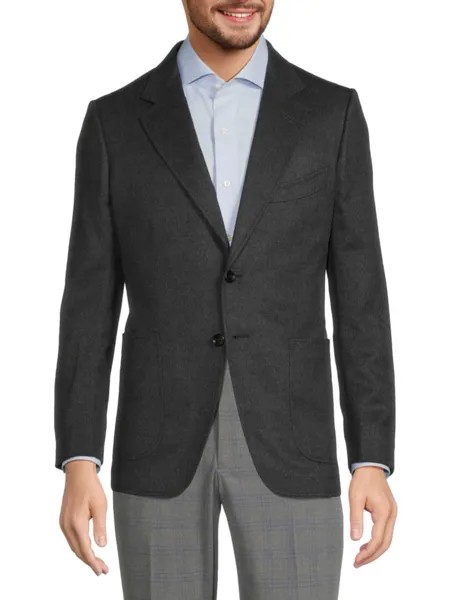 Кашемировый однобортный пиджак Tom Ford, серый