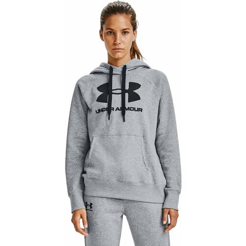 Худи спортивное Under Armour W Rival Fleece Logo Hoodie, размер S, , серый