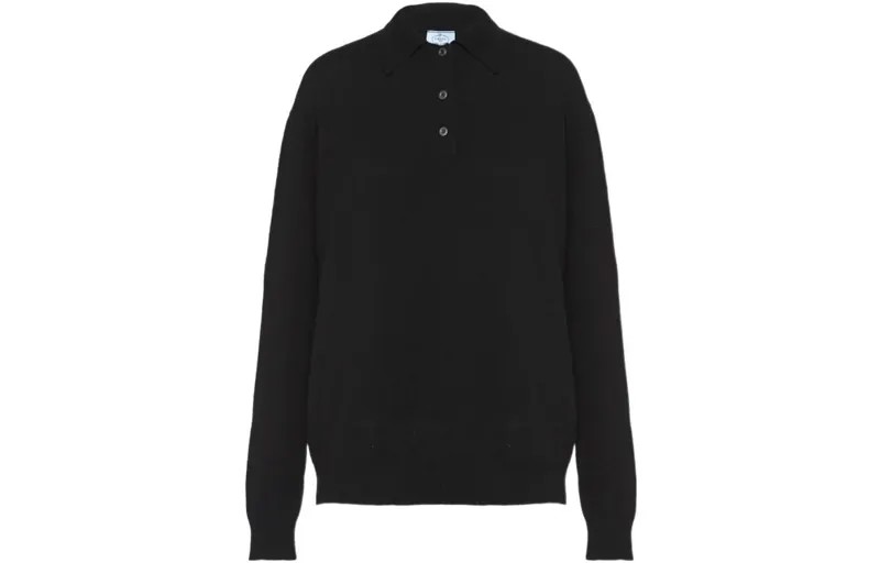 Женская рубашка поло PRADA, цвет Black