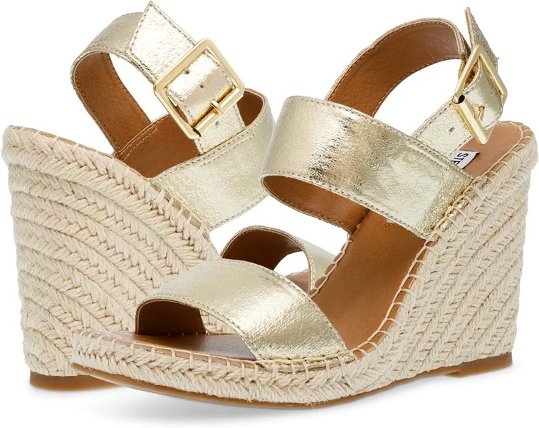 Туфли Steve Madden Uri Wedge Sandal, цвет Gold Leather