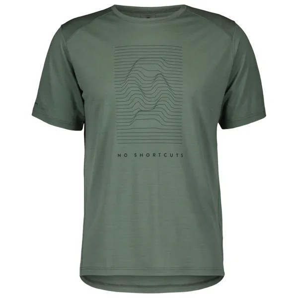Рубашка из мериноса Scott Defined Merino Graphic S/S, цвет Haze Green