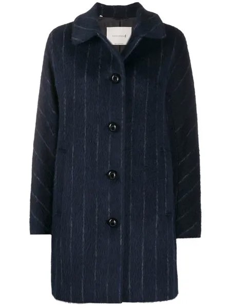 Mackintosh однобортное пальто в тонкую полоску