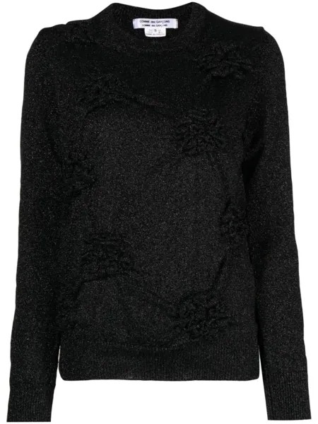 Comme Des Garçons Comme Des Garçons трикотажный топ с блестками, черный