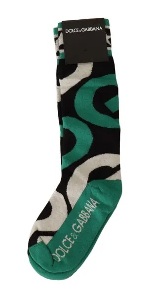 Носки DOLCE - GABBANA Женские, черные, зеленые, хлопковые с вышитым логотипом s. Рекомендованная розничная цена: 70 долларов США.