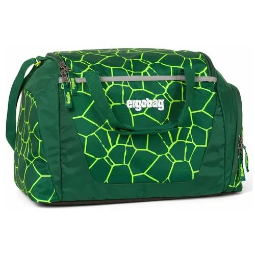 Сумка спортивная ergobag, отделение для обуви, плечевой ремень, зеленый